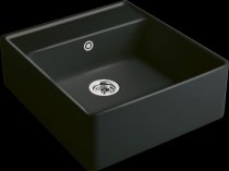 Beépíthető kerámia mosogató Villeroy & Boch Sink unit Single-bowl Ebony 632062S5