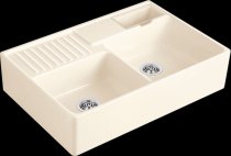 Beépíthető kerámia mosogató Villeroy & Boch Sink unit Double-bowl Crema 632392KR